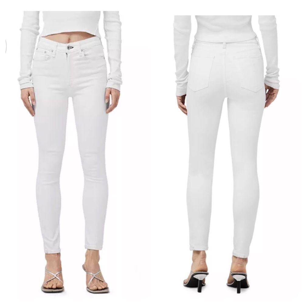 rag & bone Nina High Rise Ankle Skinny Jeans White Size 24